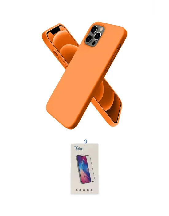 ieg™ iPhone 12 Pro Max Kılıf Kozmos Yansıma Özel Seri - Siyah Joko 5D Cam