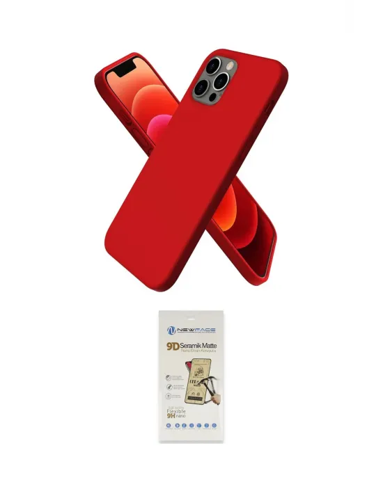 ieg™ iPhone 12 Pro Max Kılıf Kozmos Yansıma Özel Seri - Siyah Mat Seramik Nano Ekran Koruyucu