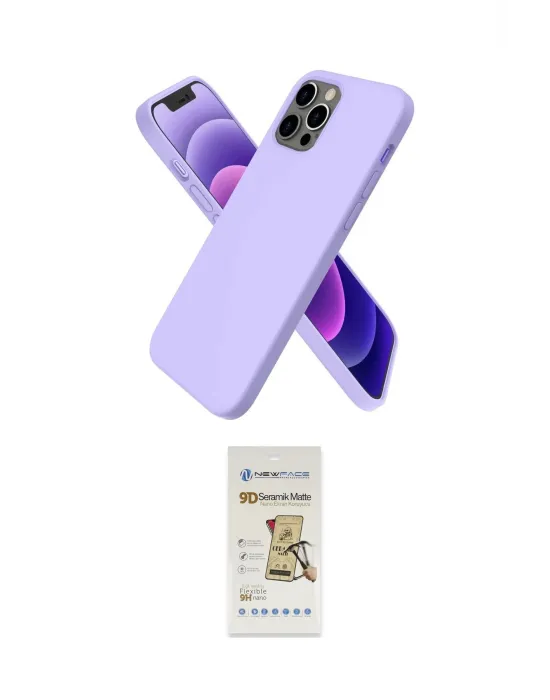 ieg™ iPhone 12 Pro Max Kılıf Kozmos Yansıma Özel Seri - Siyah Mat Seramik Nano Ekran Koruyucu