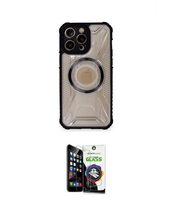 ieg™ iPhone 12 Pro Max Kılıf Kutup Modern - Şeffaf Temperli Cam Ekran Koruyucu