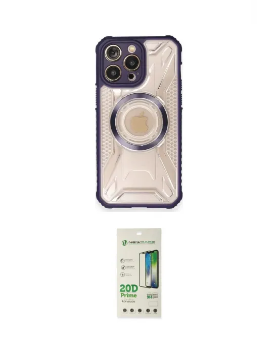 ieg™ iPhone 12 Pro Max Kılıf Kutup Modern - Siyah 20D Premium Cam Ekran Koruyucu