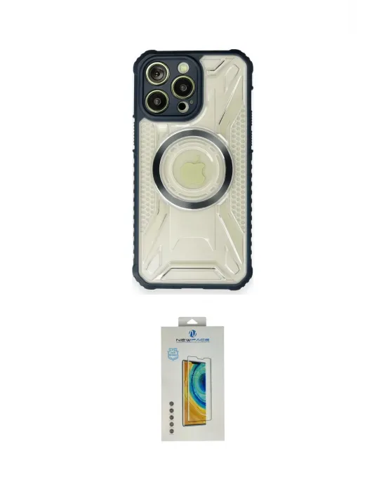 ieg™ iPhone 12 Pro Max Kılıf Kutup Modern - Siyah Polymer Nano Ekran Koruyucu
