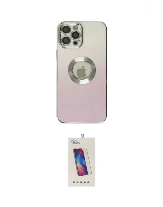ieg™ iPhone 12 Pro Max Kılıf Kutup Yansıma Özel Seri - Siyah Joko 5D Cam