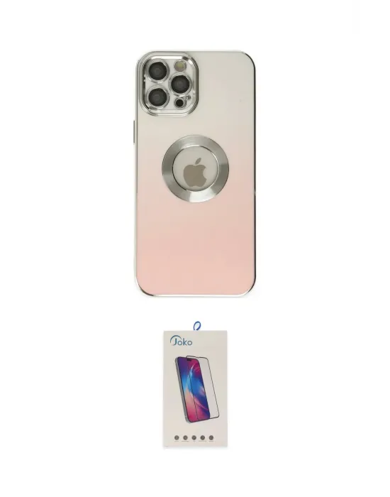 ieg™ iPhone 12 Pro Max Kılıf Kutup Yansıma Özel Seri - Siyah Joko 5D Cam