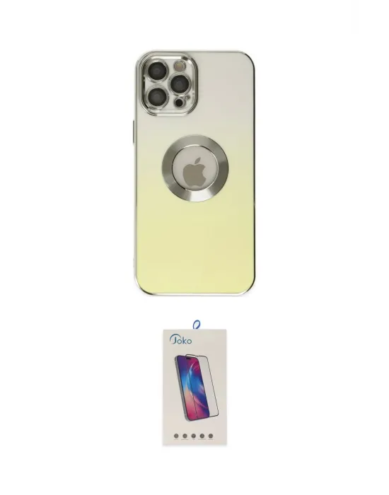 ieg™ iPhone 12 Pro Max Kılıf Kutup Yansıma Özel Seri - Siyah Joko 5D Cam