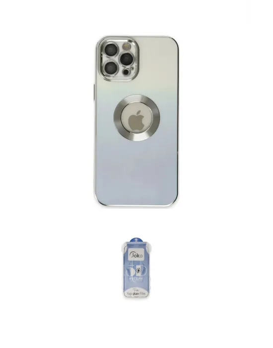 ieg™ iPhone 12 Pro Max Kılıf Kutup Yansıma Özel Seri - Siyah Joko Magic 5D Cam