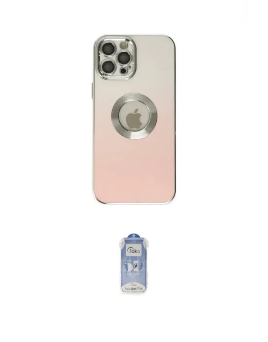 ieg™ iPhone 12 Pro Max Kılıf Kutup Yansıma Özel Seri - Siyah Joko Magic 5D Cam