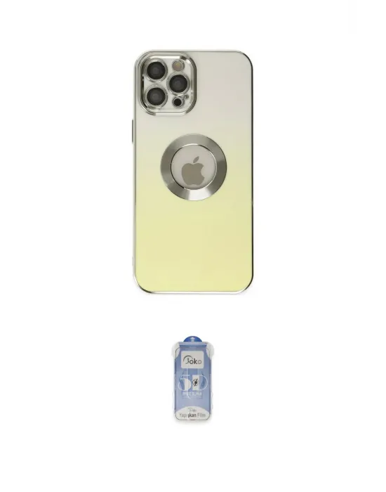 ieg™ iPhone 12 Pro Max Kılıf Kutup Yansıma Özel Seri - Siyah Joko Magic 5D Cam