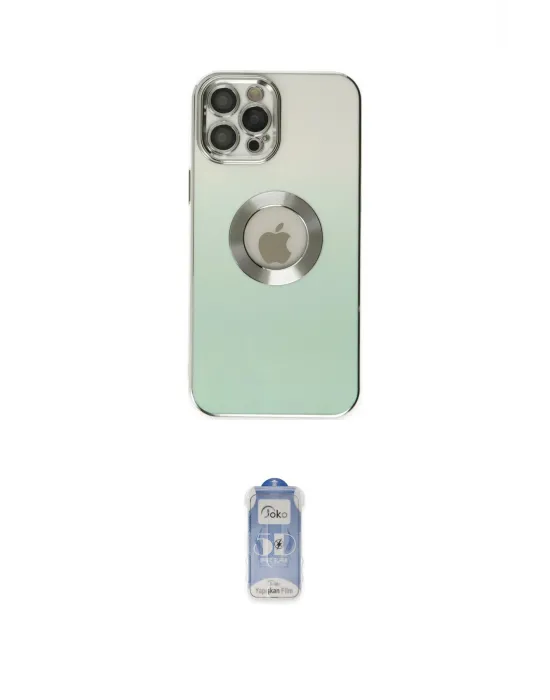 ieg™ iPhone 12 Pro Max Kılıf Kutup Yansıma Özel Seri - Siyah Joko Magic 5D Cam