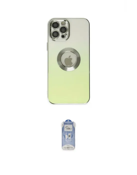 ieg™ iPhone 12 Pro Max Kılıf Kutup Yansıma Özel Seri - Siyah Joko Magic 5D Cam