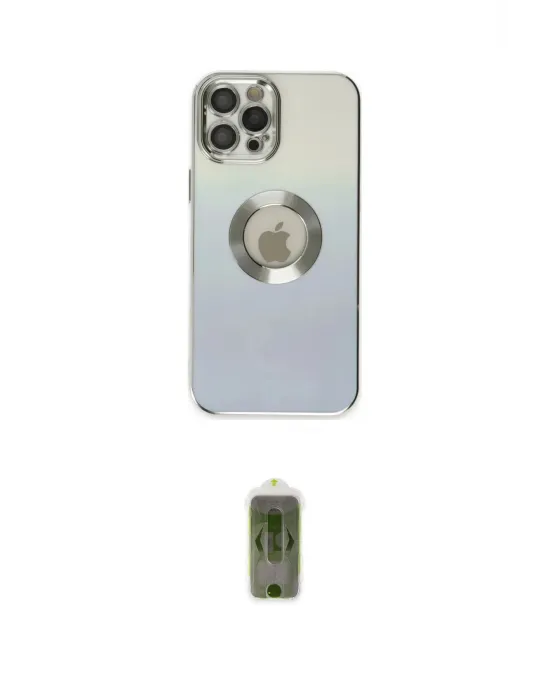 ieg™ iPhone 12 Pro Max Kılıf Kutup Yansıma Özel Seri - Siyah Joko Magic 5D Hayalet Cam