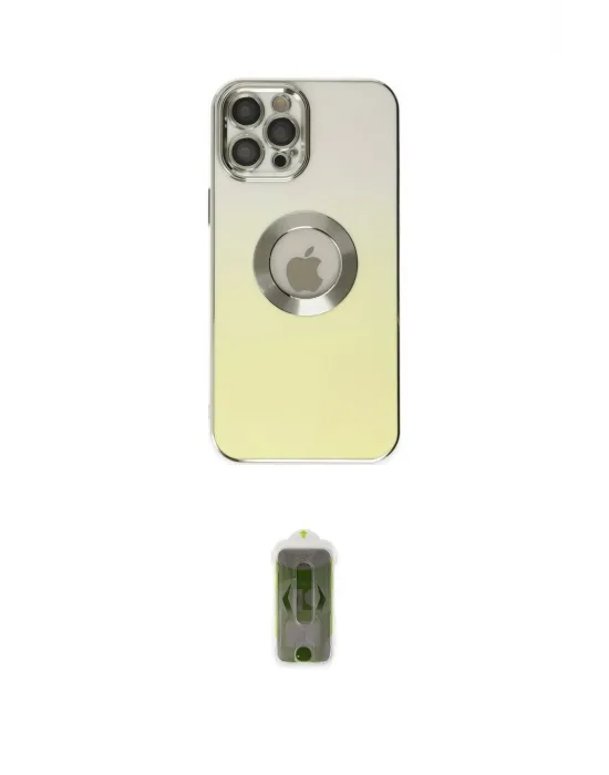 ieg™ iPhone 12 Pro Max Kılıf Kutup Yansıma Özel Seri - Siyah Joko Magic 5D Hayalet Cam