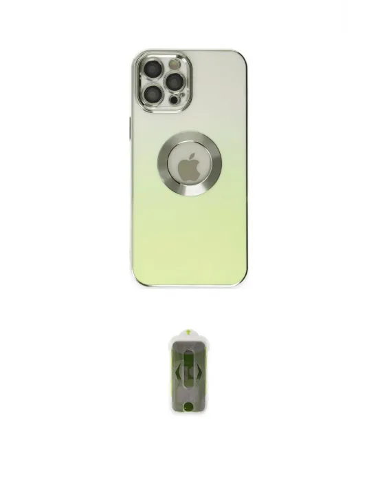 ieg™ iPhone 12 Pro Max Kılıf Kutup Yansıma Özel Seri - Siyah Joko Magic 5D Hayalet Cam