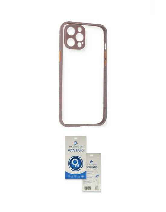 ieg™ iPhone 12 Pro Max Kılıf Nova Asil Özel Seri - Şeffaf Royal Nano Ekran Koruyucu