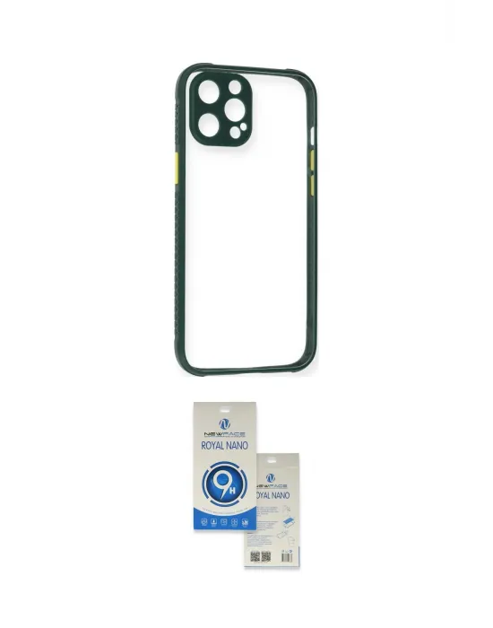 ieg™ iPhone 12 Pro Max Kılıf Nova Asil Özel Seri - Şeffaf Royal Nano Ekran Koruyucu