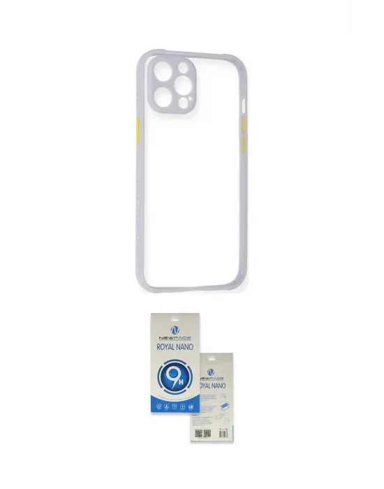 ieg™ iPhone 12 Pro Max Kılıf Nova Asil Özel Seri - Şeffaf Royal Nano Ekran Koruyucu