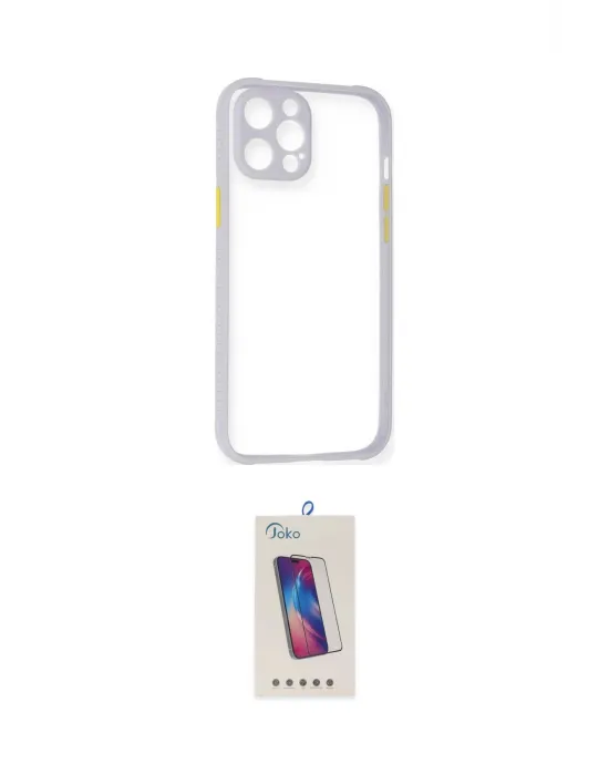 ieg™ iPhone 12 Pro Max Kılıf Nova Asil Özel Seri - Siyah Joko 5D Cam