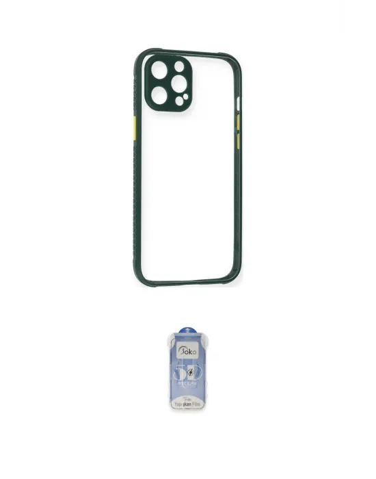 ieg™ iPhone 12 Pro Max Kılıf Nova Asil Özel Seri - Siyah Joko Magic 5D Cam