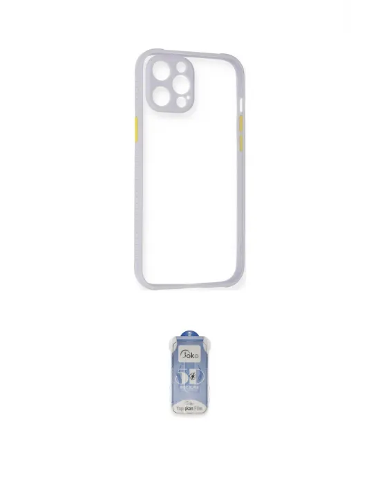 ieg™ iPhone 12 Pro Max Kılıf Nova Asil Özel Seri - Siyah Joko Magic 5D Cam
