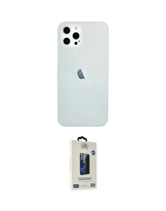 ieg™ iPhone 12 Pro Max Kılıf Nova Çizgi - Siyah Bilvis Hayalet Cam Ekran Koruyucu
