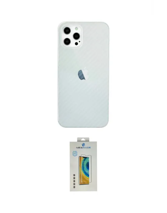 ieg™ iPhone 12 Pro Max Kılıf Nova Çizgi - Siyah Polymer Nano Ekran Koruyucu