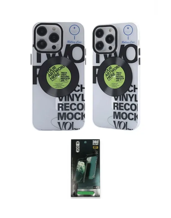ieg™ iPhone 12 Pro Max Kılıf Nova Doku Koleksiyonu - Şeffaf 360 Full Body Arka Koruyucu