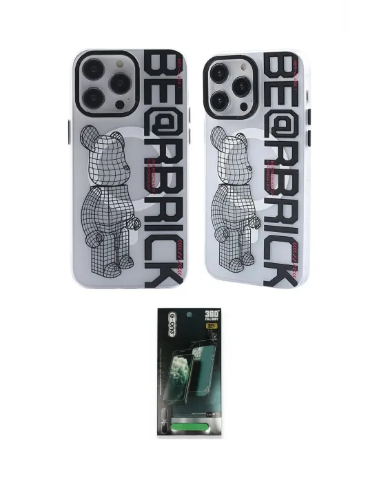 ieg™ iPhone 12 Pro Max Kılıf Nova Doku Koleksiyonu - Şeffaf 360 Full Body Arka Koruyucu