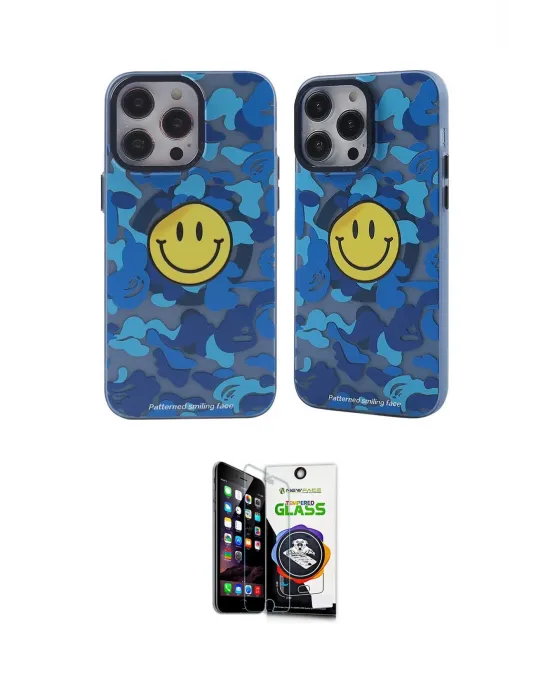 ieg™ iPhone 12 Pro Max Kılıf Nova Doku Koleksiyonu - Şeffaf Temperli Cam Ekran Koruyucu