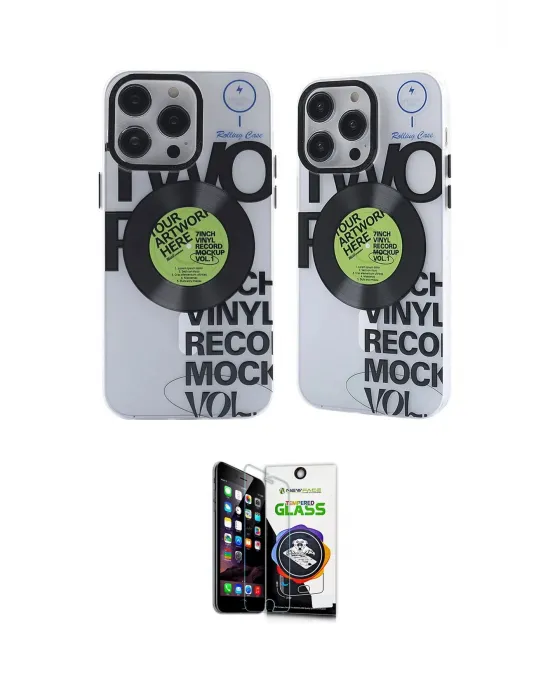 ieg™ iPhone 12 Pro Max Kılıf Nova Doku Koleksiyonu - Şeffaf Temperli Cam Ekran Koruyucu