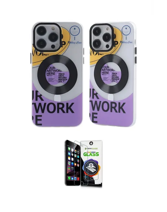 ieg™ iPhone 12 Pro Max Kılıf Nova Doku Koleksiyonu - Şeffaf Temperli Cam Ekran Koruyucu