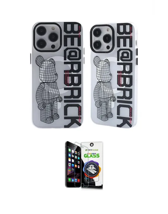 ieg™ iPhone 12 Pro Max Kılıf Nova Doku Koleksiyonu - Şeffaf Temperli Cam Ekran Koruyucu