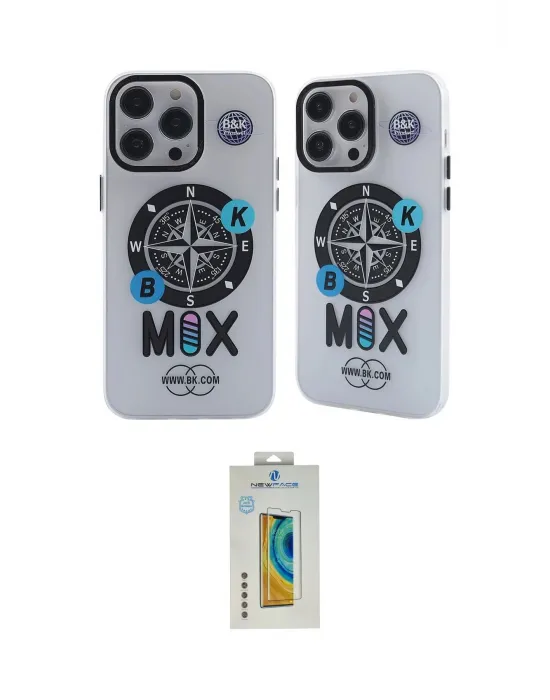 ieg™ iPhone 12 Pro Max Kılıf Nova Doku Koleksiyonu - Siyah Polymer Nano Ekran Koruyucu