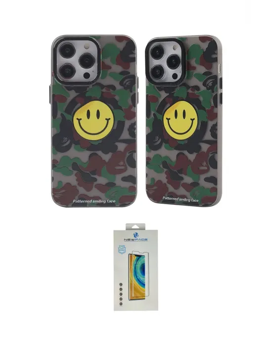 ieg™ iPhone 12 Pro Max Kılıf Nova Doku Koleksiyonu - Siyah Polymer Nano Ekran Koruyucu