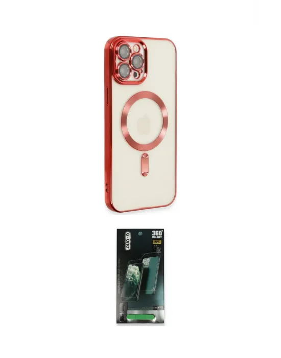 ieg™ iPhone 12 Pro Max Kılıf Nova Işık Özel Seri - Şeffaf 360 Full Body Arka Koruyucu