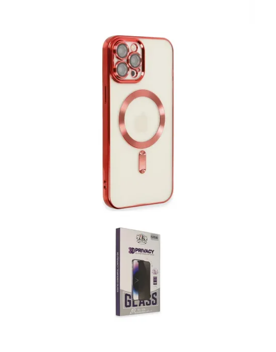 ieg™ iPhone 12 Pro Max Kılıf Nova Işık Özel Seri - Siyah Bilvis Hayalet Cam Ekran Koruyucu