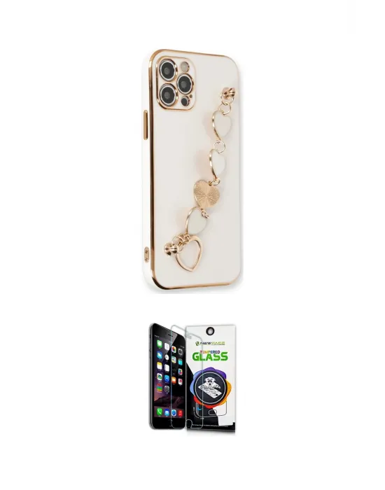 ieg™ iPhone 12 Pro Max Kılıf Nova Işık Prime - Şeffaf Temperli Cam Ekran Koruyucu