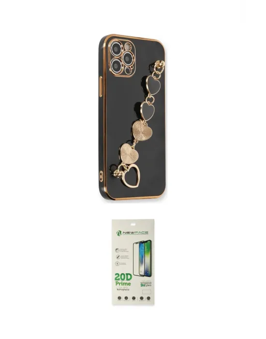 ieg™ iPhone 12 Pro Max Kılıf Nova Işık Prime - Siyah 20D Premium Cam Ekran Koruyucu