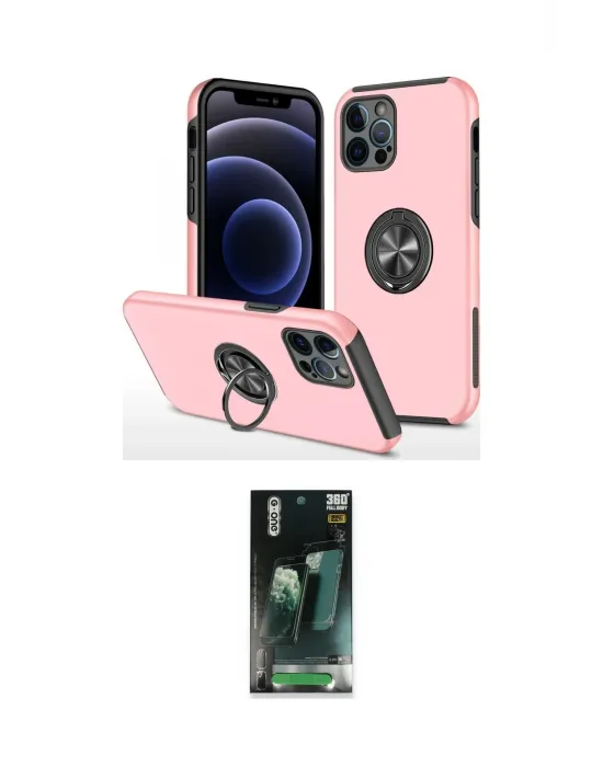 ieg™ iPhone 12 Pro Max Kılıf Odak Form Prime - Şeffaf 360 Full Body Arka Koruyucu