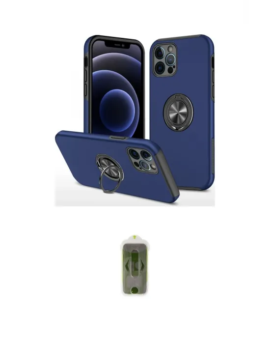 ieg™ iPhone 12 Pro Max Kılıf Odak Form Prime - Siyah Joko Magic 5D Hayalet Cam