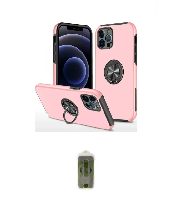 ieg™ iPhone 12 Pro Max Kılıf Odak Form Prime - Siyah Joko Magic 5D Hayalet Cam