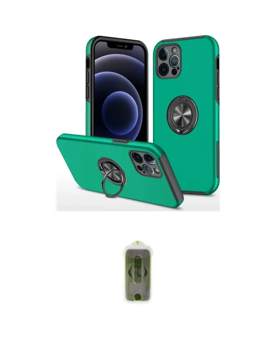 ieg™ iPhone 12 Pro Max Kılıf Odak Form Prime - Siyah Joko Magic 5D Hayalet Cam
