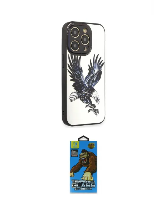 ieg™ iPhone 12 Pro Max Kılıf Odak Klasik Serisi - Siyah 18D Cam Ekran Koruyucu