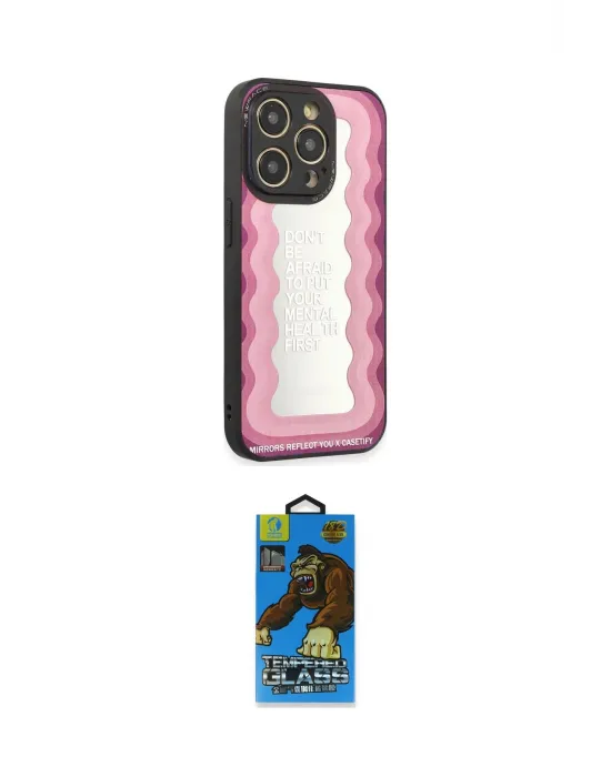 ieg™ iPhone 12 Pro Max Kılıf Odak Klasik Serisi - Siyah 18D Cam Ekran Koruyucu