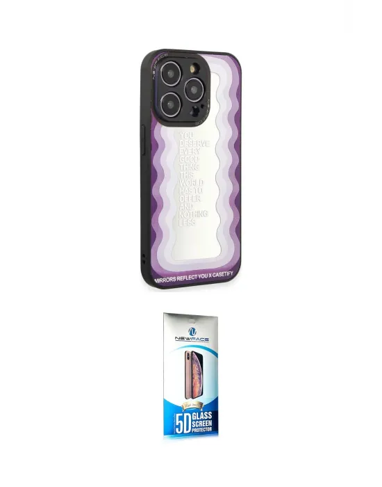 ieg™ iPhone 12 Pro Max Kılıf Odak Klasik Serisi - Siyah 5D Eko Cam Ekran Koruyucu