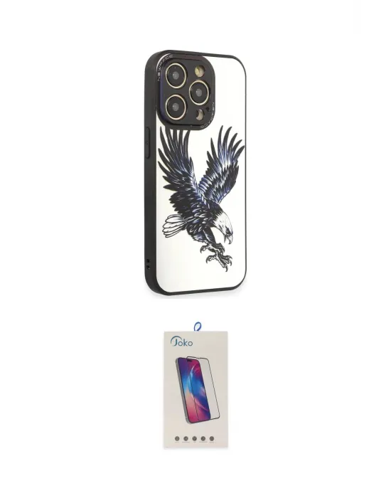 ieg™ iPhone 12 Pro Max Kılıf Odak Klasik Serisi - Siyah Joko 5D Cam