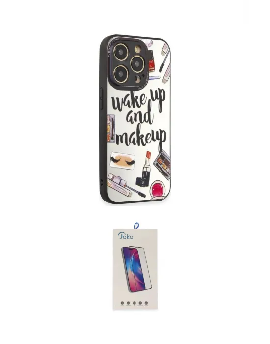 ieg™ iPhone 12 Pro Max Kılıf Odak Klasik Serisi - Siyah Joko 5D Cam