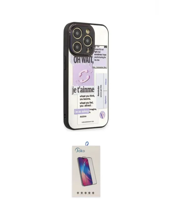 ieg™ iPhone 12 Pro Max Kılıf Odak Klasik Serisi - Siyah Joko 5D Cam