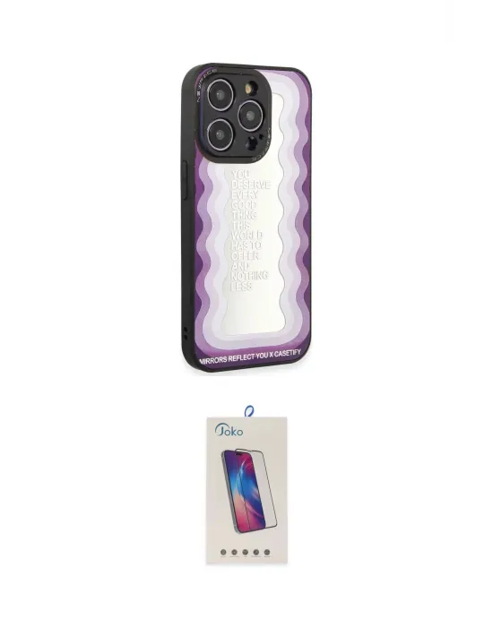 ieg™ iPhone 12 Pro Max Kılıf Odak Klasik Serisi - Siyah Joko 5D Cam