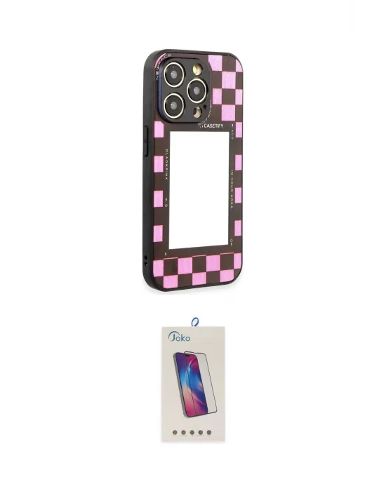 ieg™ iPhone 12 Pro Max Kılıf Odak Klasik Serisi - Siyah Joko 5D Cam