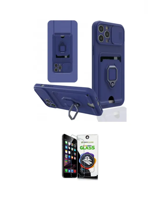 ieg™ iPhone 12 Pro Max Kılıf Vadi Form Prime - Şeffaf Temperli Cam Ekran Koruyucu